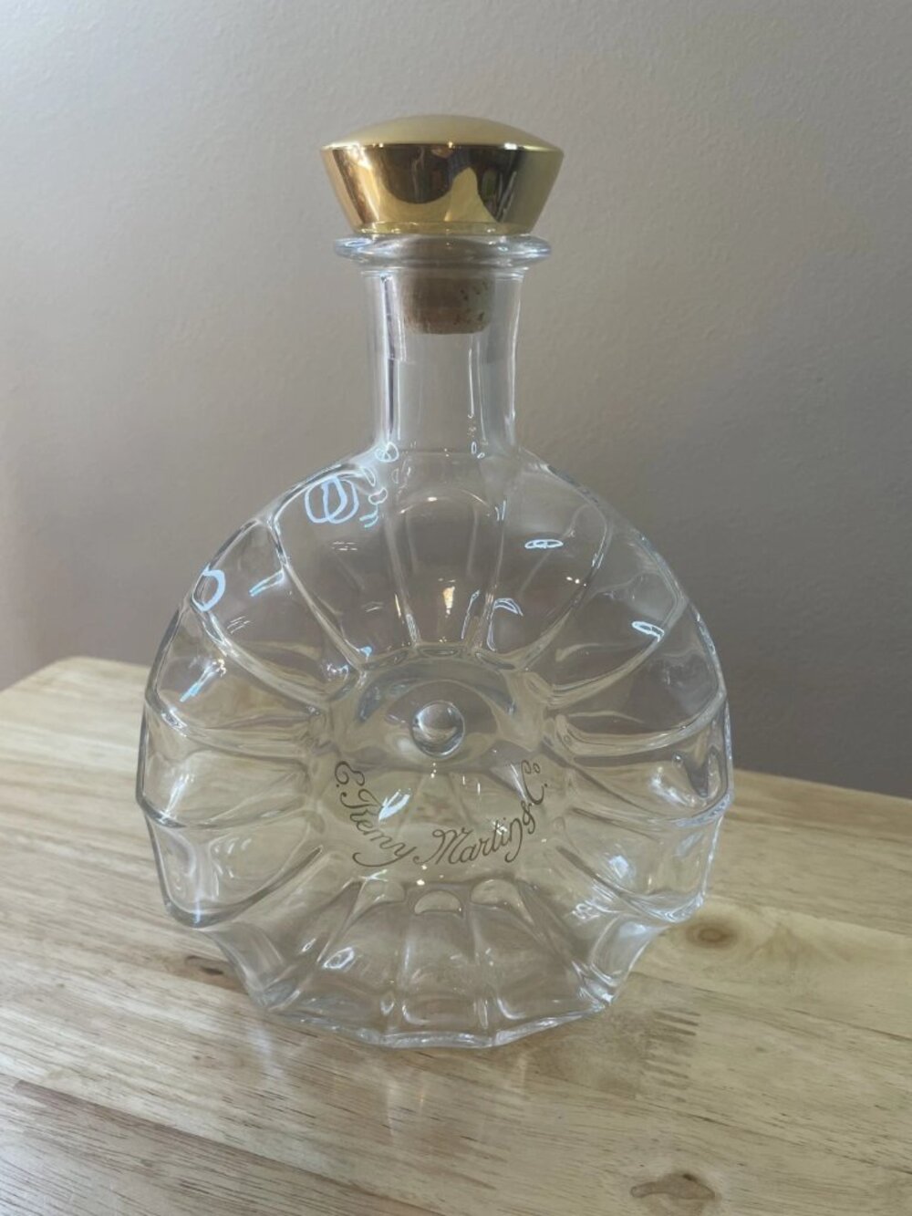 Baccarat Rémy Martin Centaure Crystal Decanter Gold Stopper Vintage